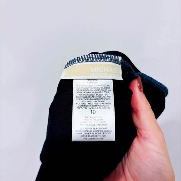 MICHAEL KORS Ruffled One-Piece Swimsuit with Off-Shoulder Neckline | Size 10 * - Picture 6 of 6